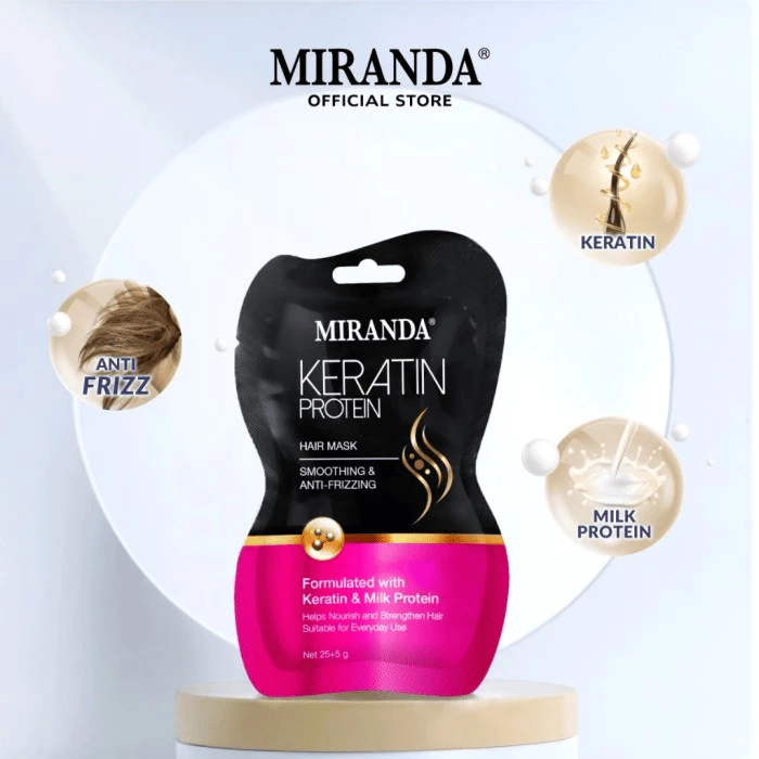 Jual Miranda Hair Keratin Protein Hair Mask Sachet 30gr ( New Formula