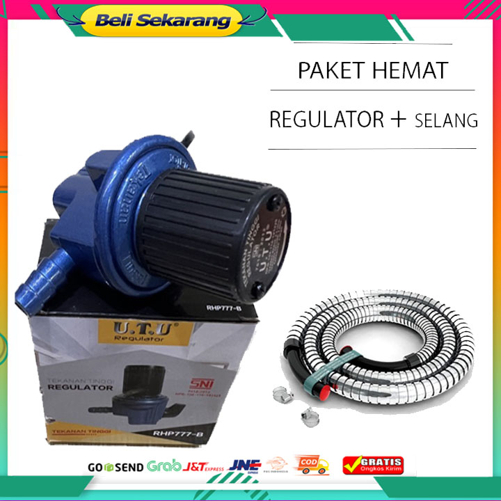 Jual Regulator Gas High Press Kepala Gas Utu Rhp B Freee Slang Flexsible Sni Super Murah