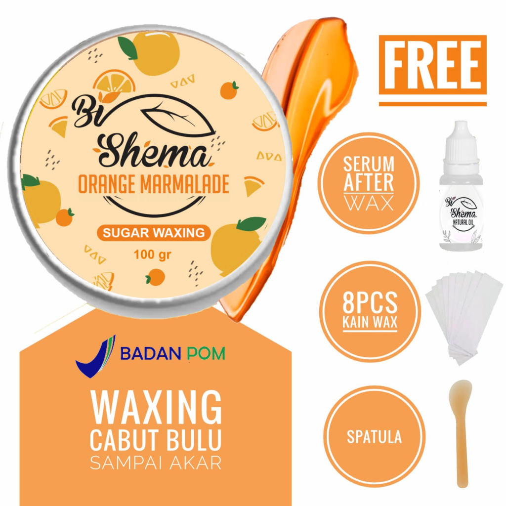 Jual BPOM Bio Shema 2 Paket lengkap Sugar Waxing Merah Dan Oranye SERUM