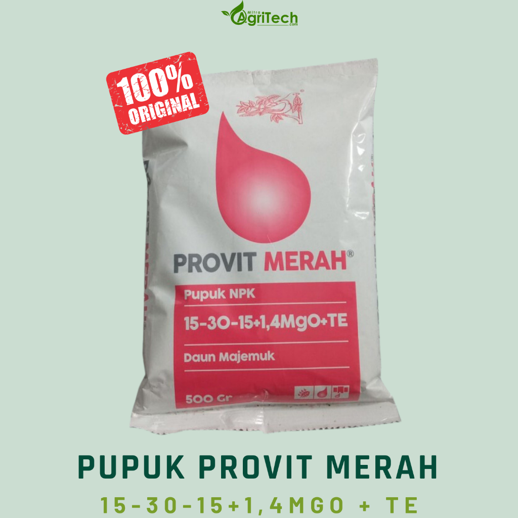 Jual PUPUK MEROKE PROVIT MERAH NPK 500 GRAM KEMASAN PABRIK NPK DAUN ...