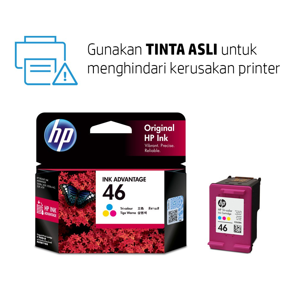 Jual Tinta Hp Tri Color Black Original Ink Advantage Cartridge