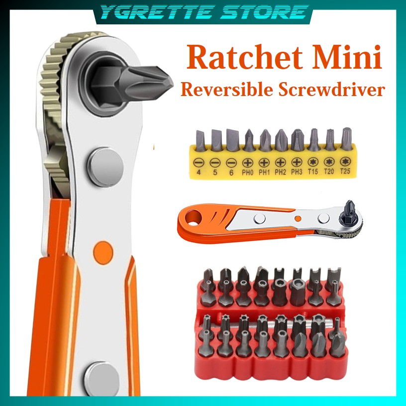 Jual YGRETTE - KUNCI RATCHET MINI SHCOK OBENG REVERSIBLE Alloet Kunci ...