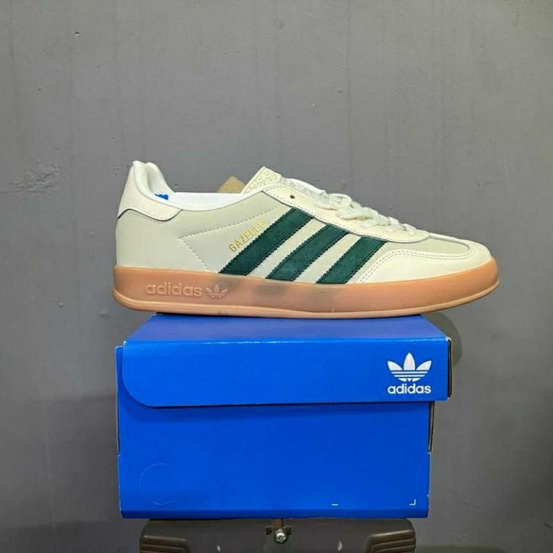 Jual Adidas Gazelle Indoor Beige Green Gum | Shopee Indonesia