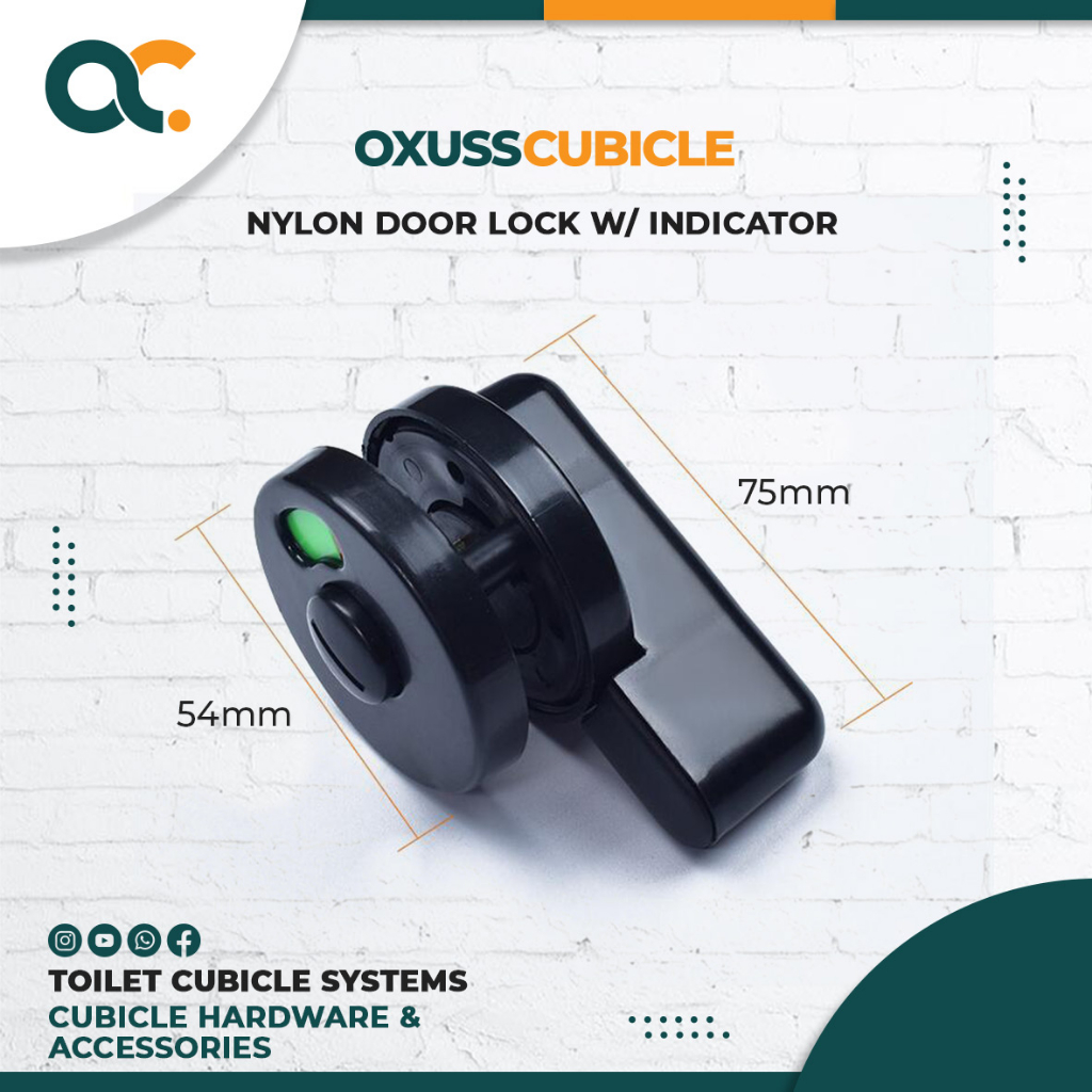 Jual Nylon Indicator Lock Set Partisi Toilet Cubicle Kunci Pintu ...