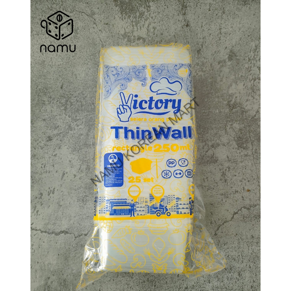 Jual Victory Thinwall Rectangle 200ml 250ml 300ml / Kotak Makan / Wadah ...