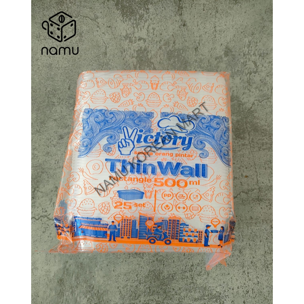 Jual Victory Thinwall Rectangle 500ml 650ml 750ml 1000ml / Kotak Makan ...