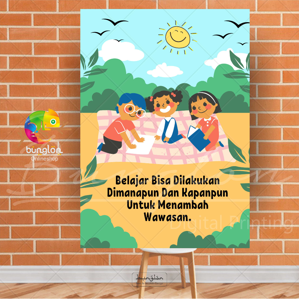 Jual Poster Edukasi Belajar Bisa Dilakukan Dimanapun Dan Kapanpun Shopee Indonesia 8887