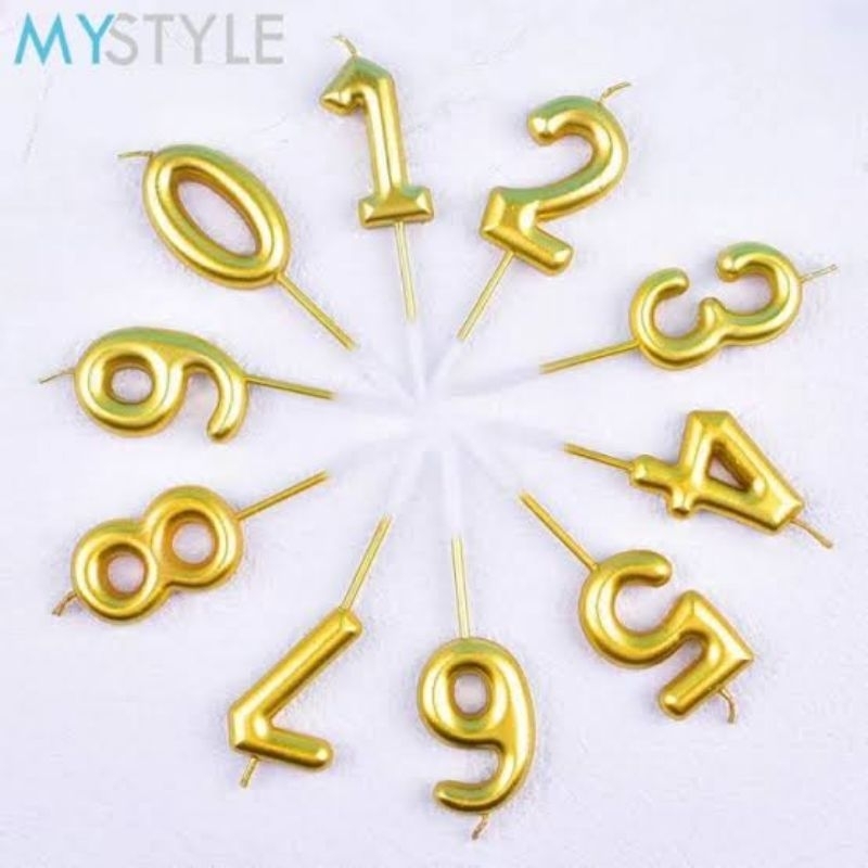Jual Lilin Angka Gold party dan birthday.ulang tahun | Shopee Indonesia