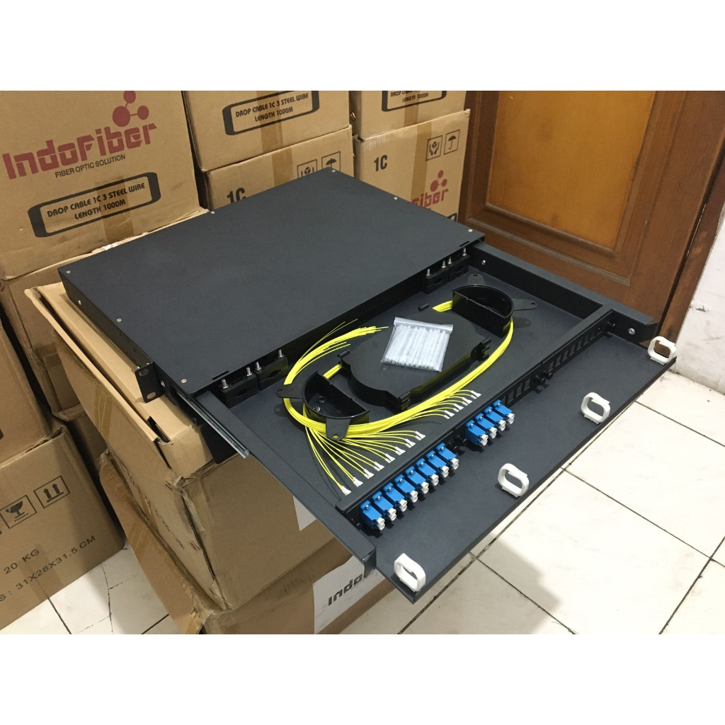 Jual OTB Rack LC 24core Singlemode lengkap pigtail | Shopee Indonesia