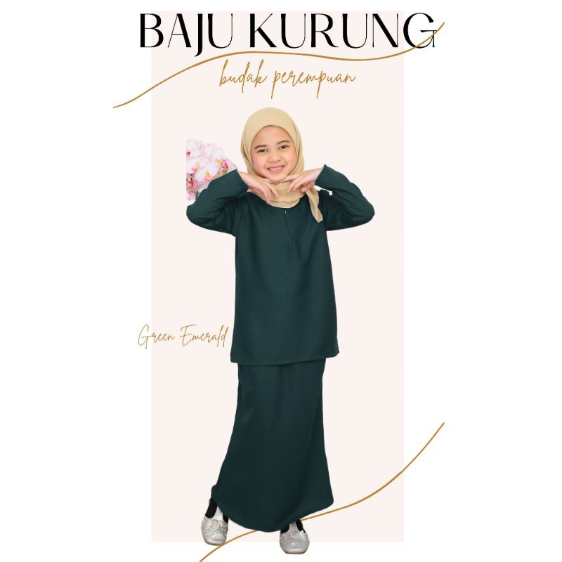 Jual BAJU KURUNG MELAYU KIDS MOTIF POLOS ANAK UMUR 3TH - 15TH RNB SATU ...
