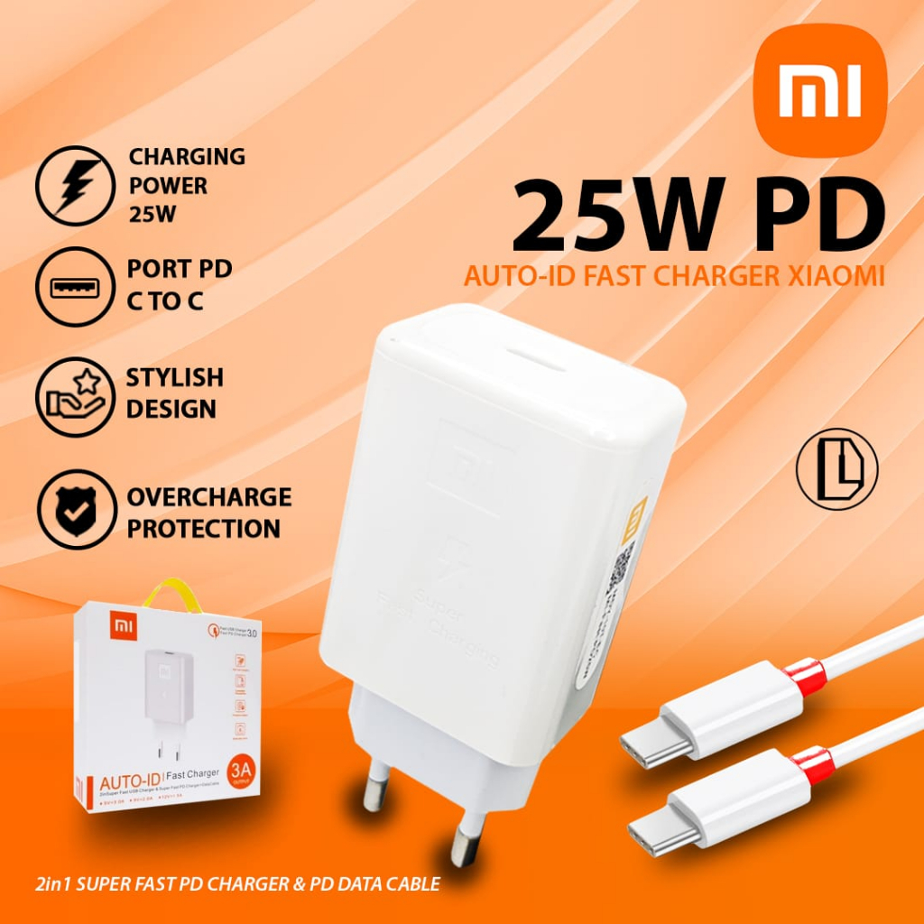 Jual Travel Adapter Charger Xiaomi PD Fast Charging 25 Watt Shopee