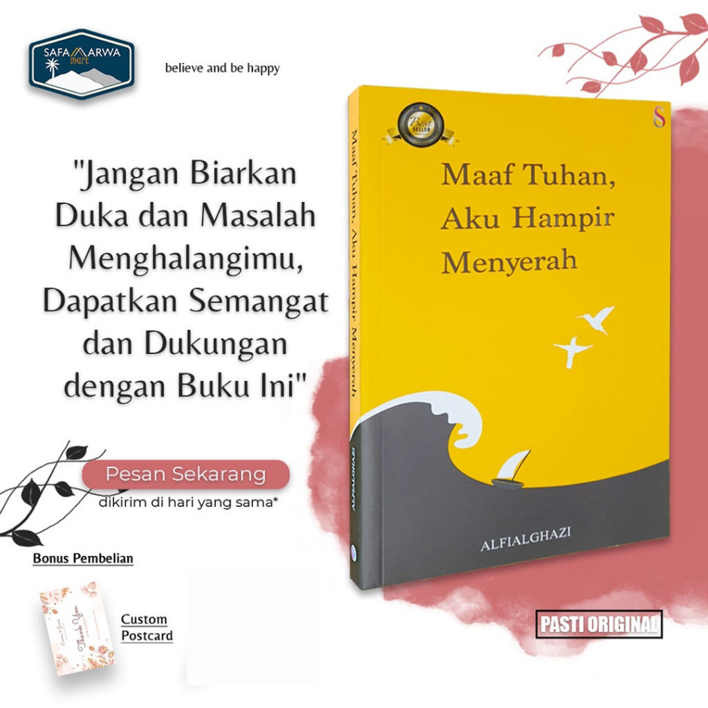 Jual Buku Motivasi Islami Maaf Tuhan Aku Hampir Menyerah Original