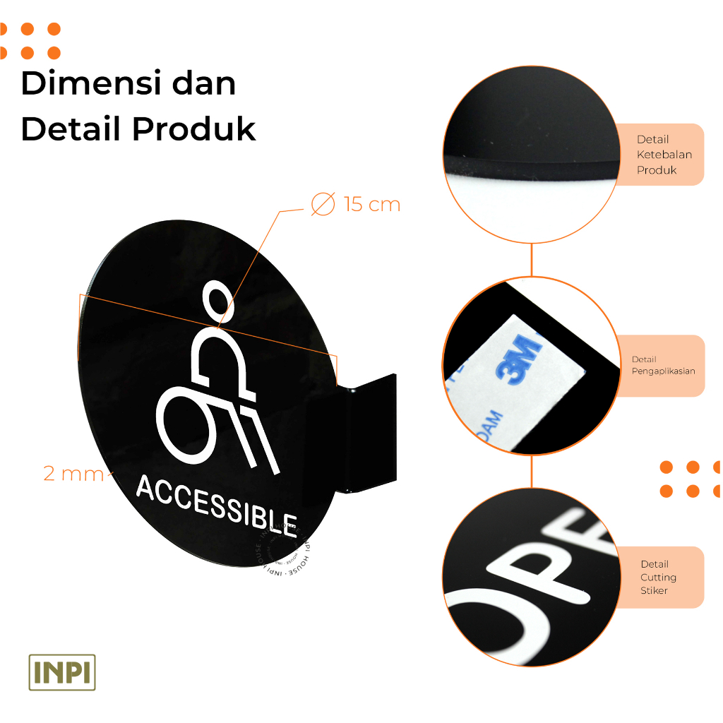 Jual INPI HOUSE Signage Accessible - Papan Tanda Difabel - Wall Sign ...