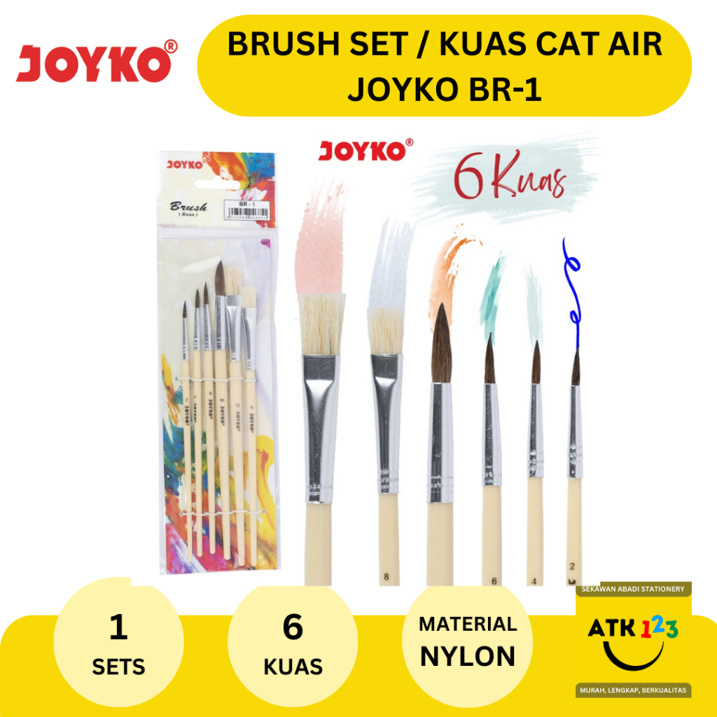 Jual Kuas Cat Air Brush Set Joyko Br Set Isi Pcs Shopee