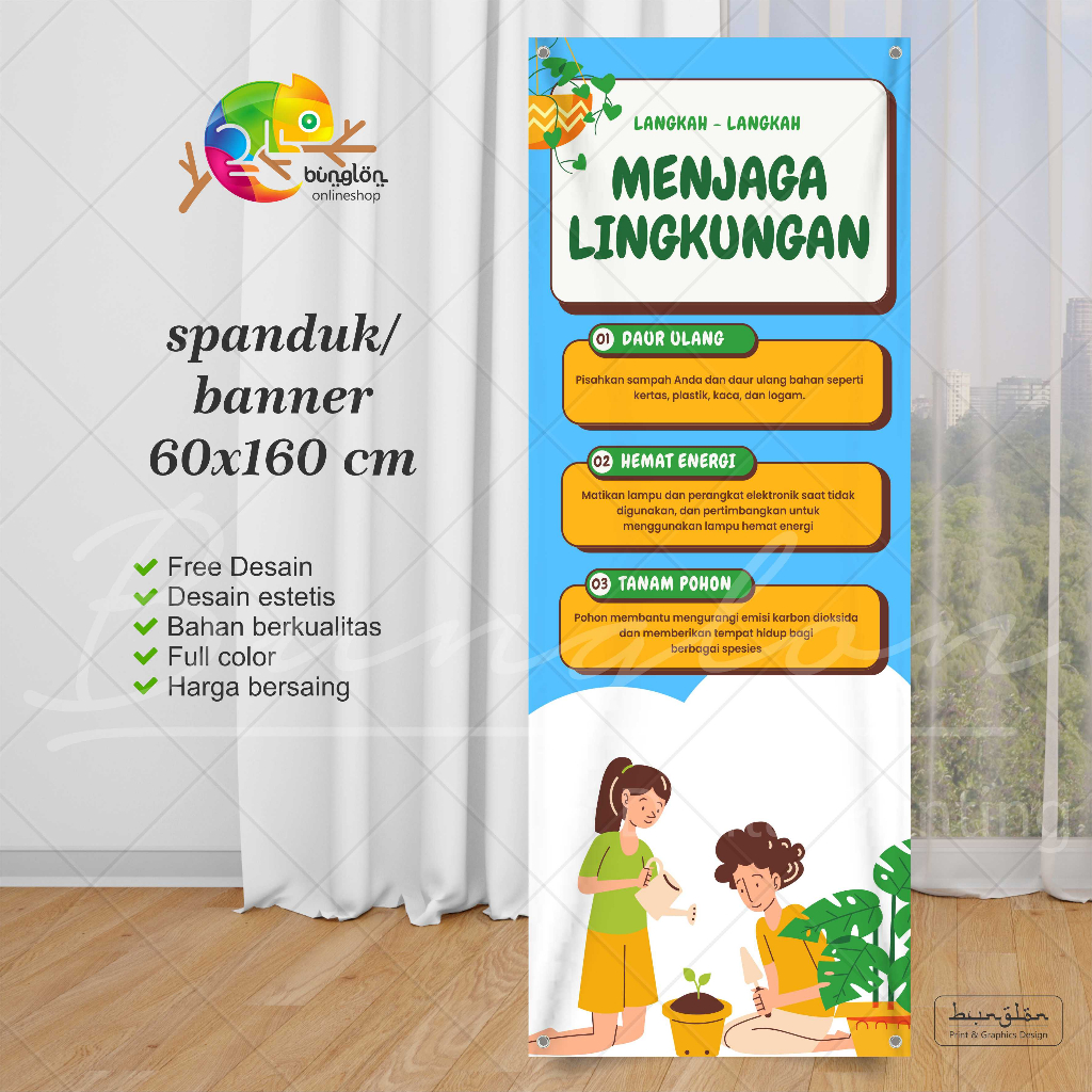 Jual Banner Spanduk Edukasi, Spanduk Langkah-langkah Menjaga Lingkungan ...
