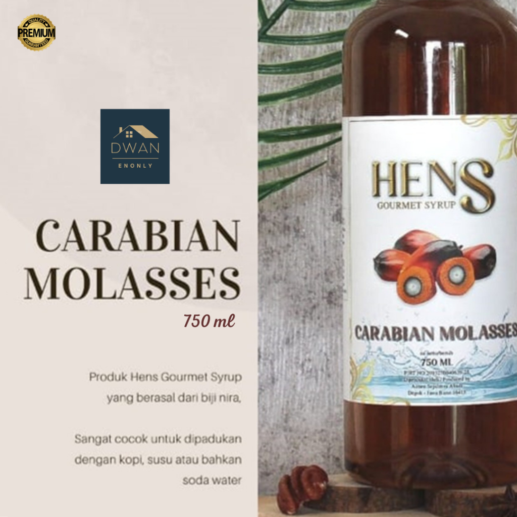 Jual HENS Gourmet Syrup CARIBIAN MOLASSES Flavour Sirup Rasa CARIBIAN