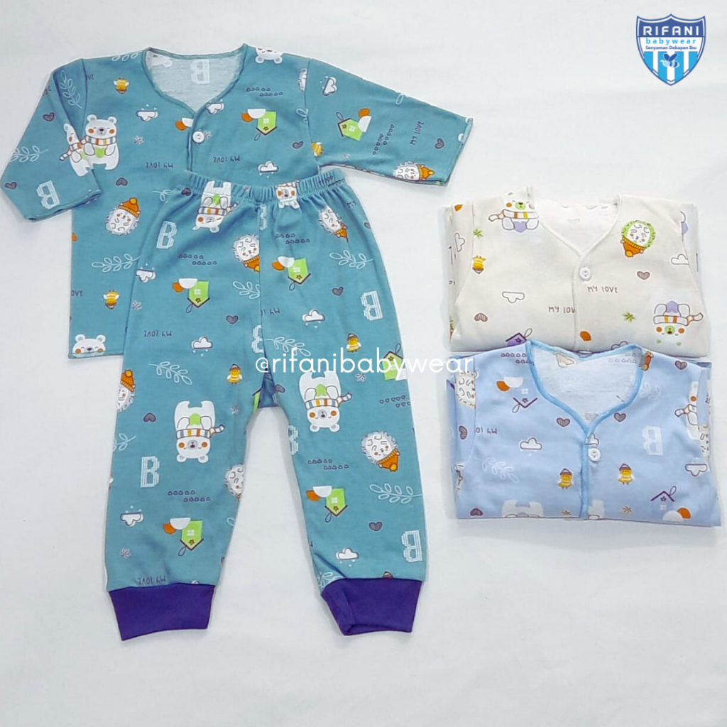 Jual RIFANI Setelan Baju Neci Bayi Lengan Panjang Premium Ukuran 0-3 ...