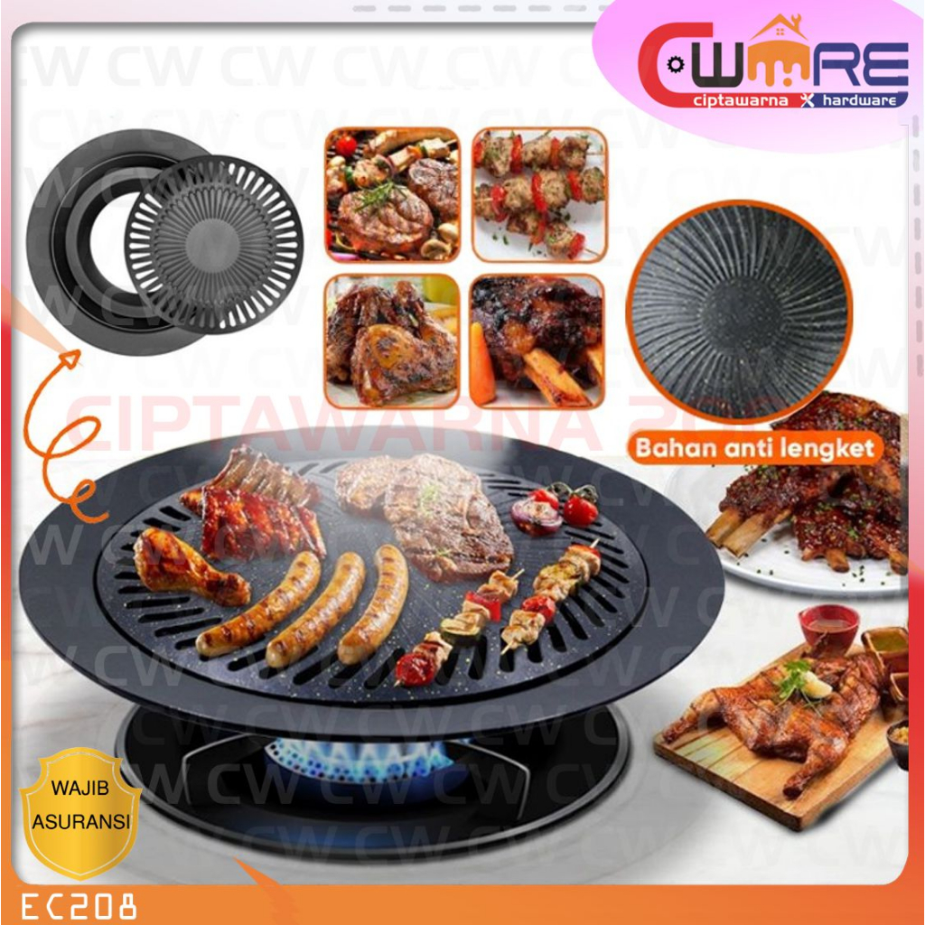 Jual Alat Panggang Portable Pemanggang Grill Bbq Teflon Wajan Lbr