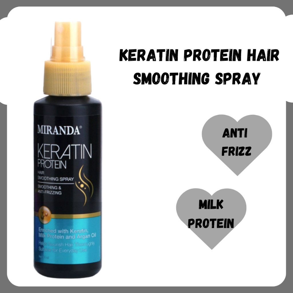 Jual Miranda Keratin Protein Hair Smoothing Spray 100ml Shopee Indonesia