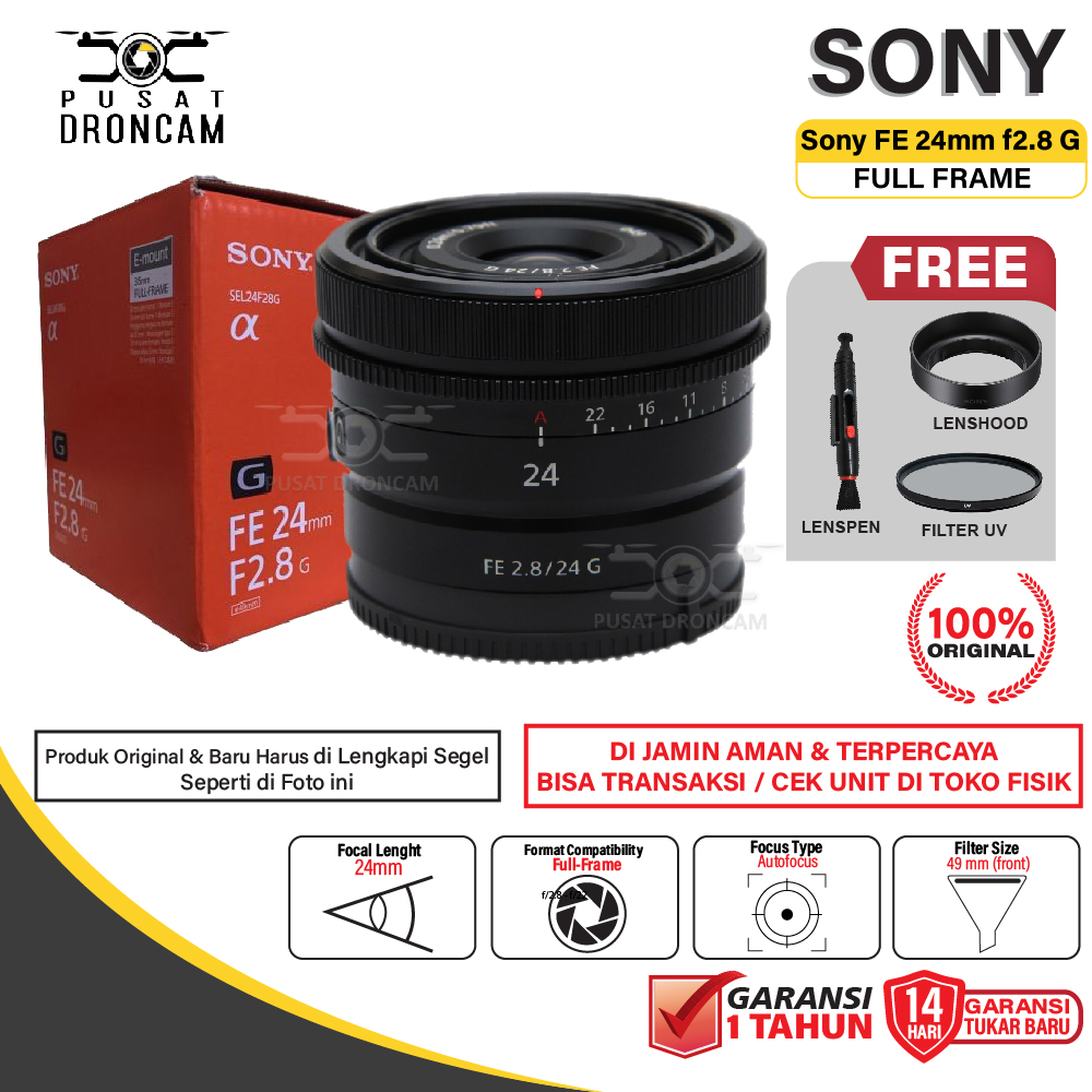 Jual Sony FE 24mm f2.8 G Sony FE 24mm f/2.8 G Lens Original Resmi ...