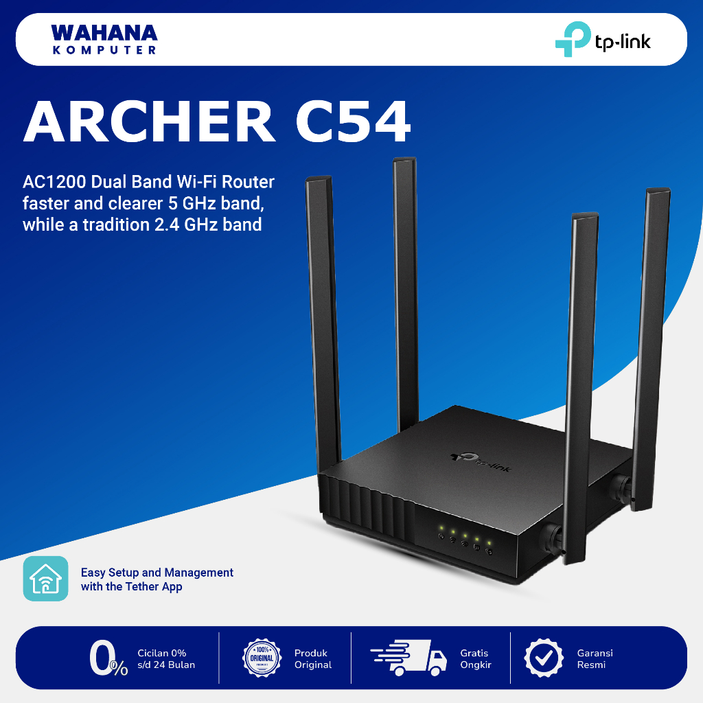 Jual Tp Link Archer C54 Ac1200 Dual Band Wi Fi Router Shopee Indonesia