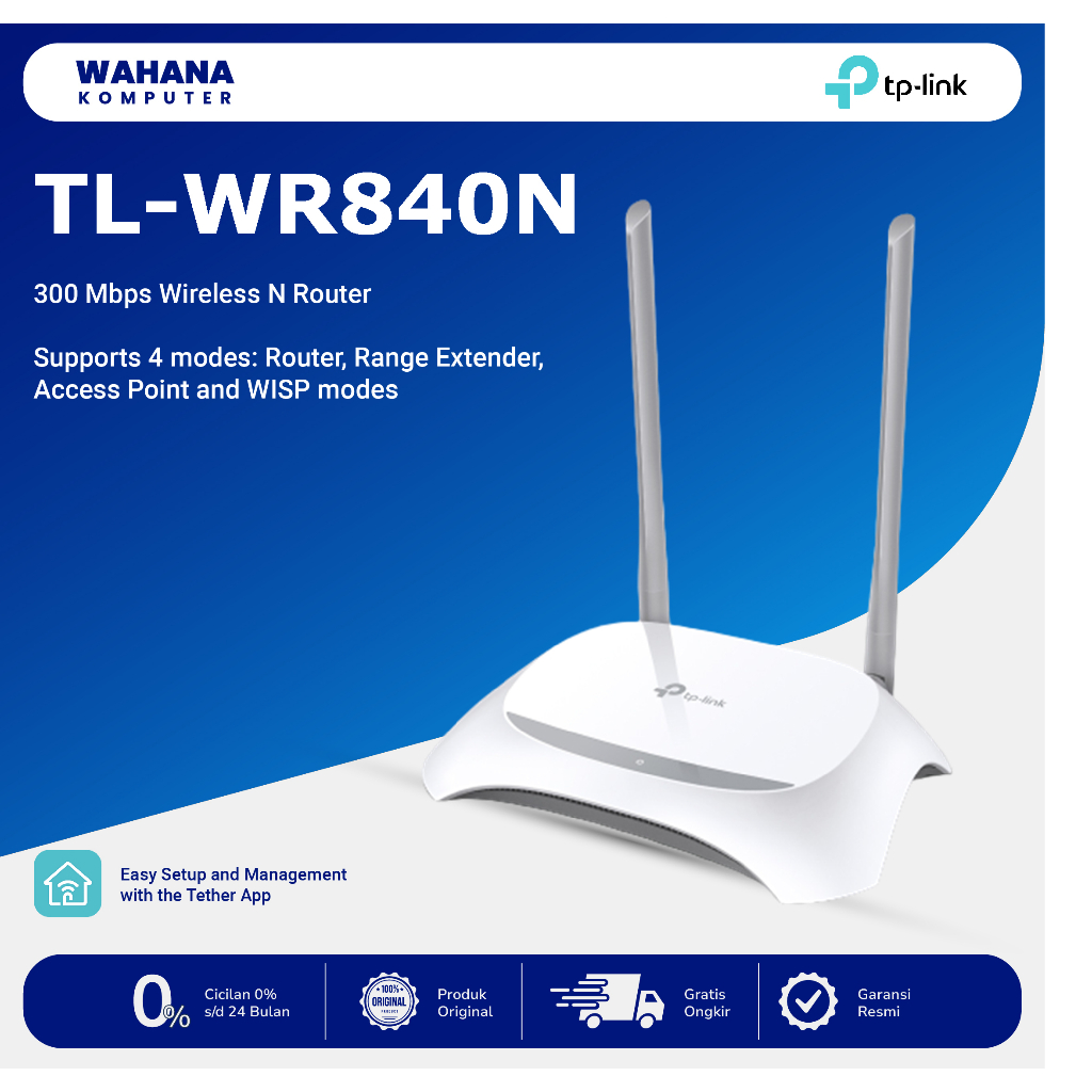 Jual TPLINK TLWR840N 300Mbps Wireless Router TP LINK Shopee Indonesia