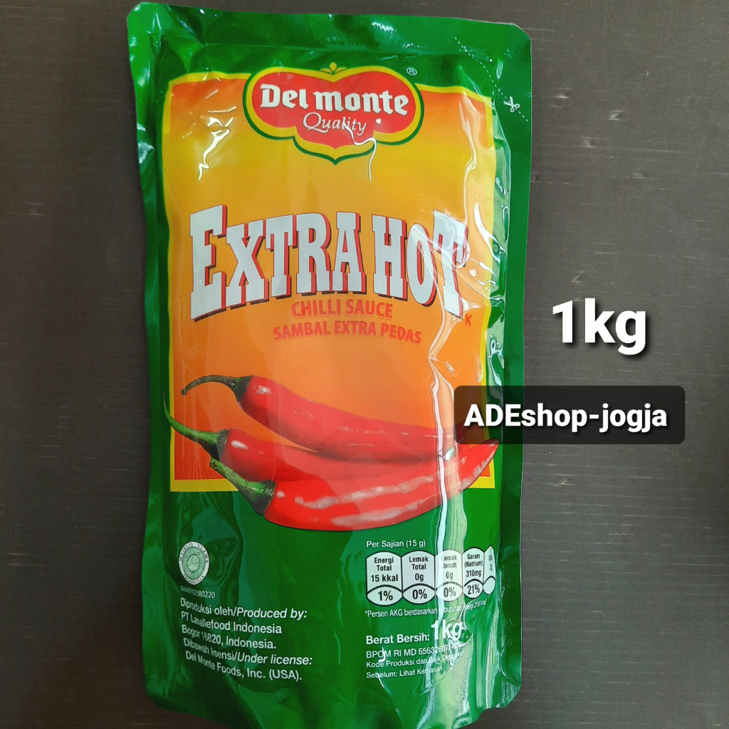 Jual Saus Sambal Extra Hot Delmonte Refill 1kg Saos Pedas 1 Kg Del