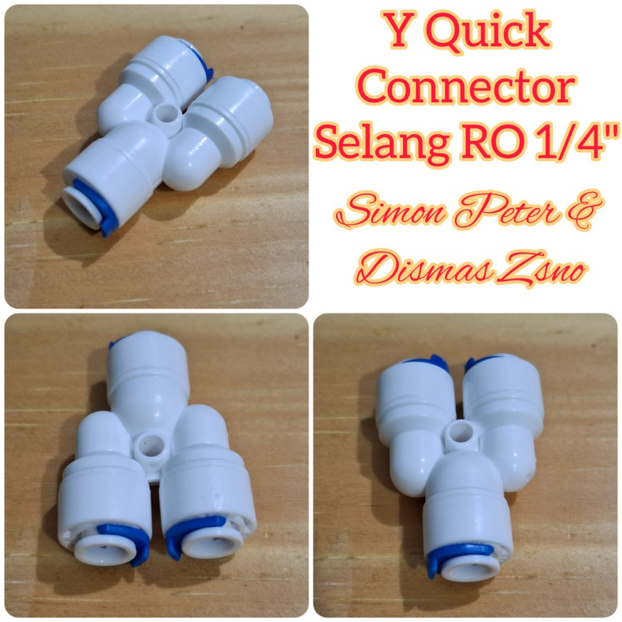 Jual Konektor Y Fitting Selang RO 1/4 inch Quick Connector untuk Mesin ...