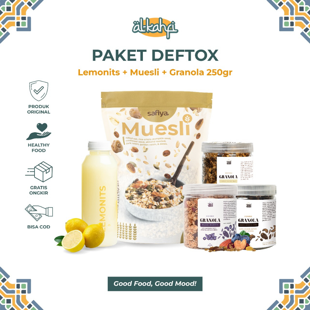 Jual [ DEFTOX 3 in 1 ] Lemonits + Muesli 500gr + Granola 250gr Diet