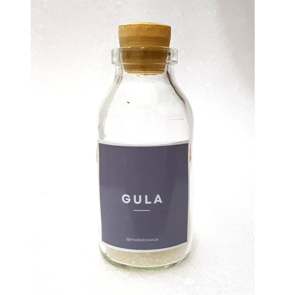 Jual [GW] Botol Bumbu aesthetic rustic / Botol bumbu kaca + lebel nama ...