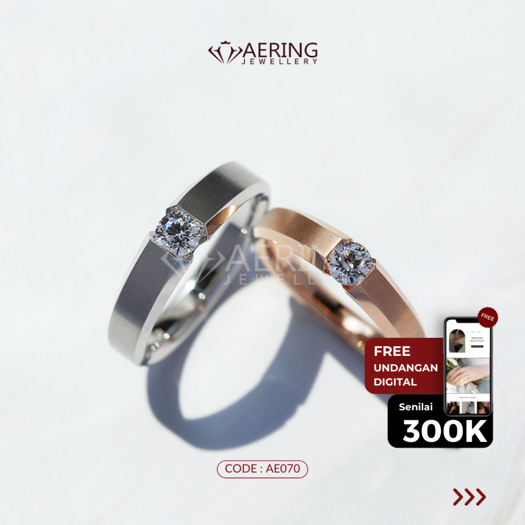 Jual Cincin Kawin Couple Perak Sterling Silver 925 Nikah Tunangan