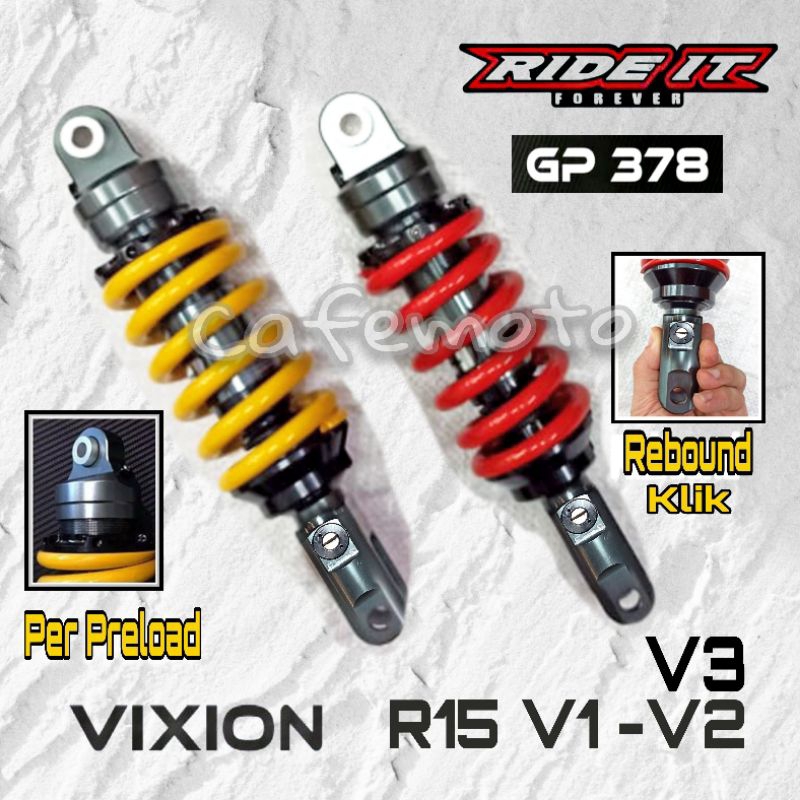 Jual Monoshock GP 378 Vixion By RIDE IT mono shock R15 V1 V2 V3 click ...