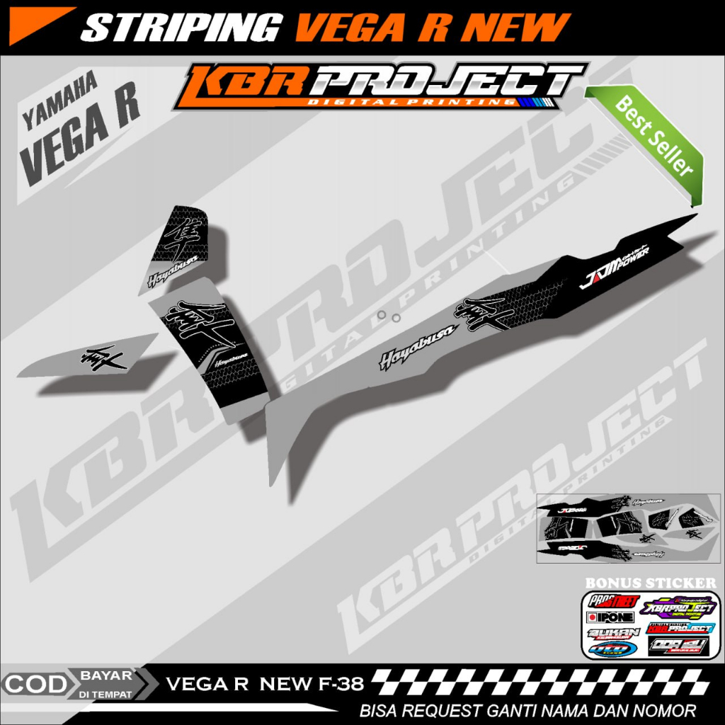 Jual VEGA R NEW STIKER STRIPING PREMIUM MOTOR KEREN LIS VARIASI VEGA R ...