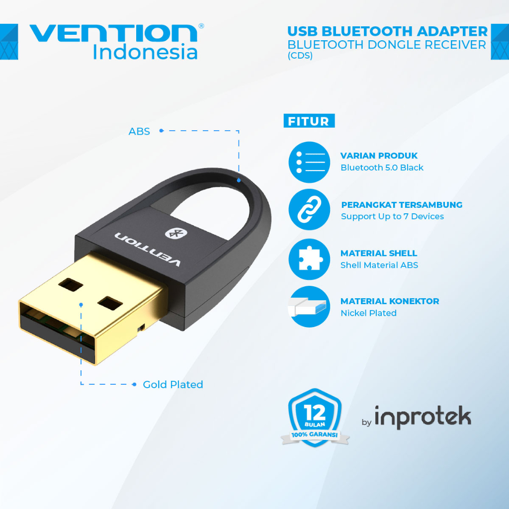 Jual Vention USB Bluetooth Adapter Dongle Receiver for Windows CDS