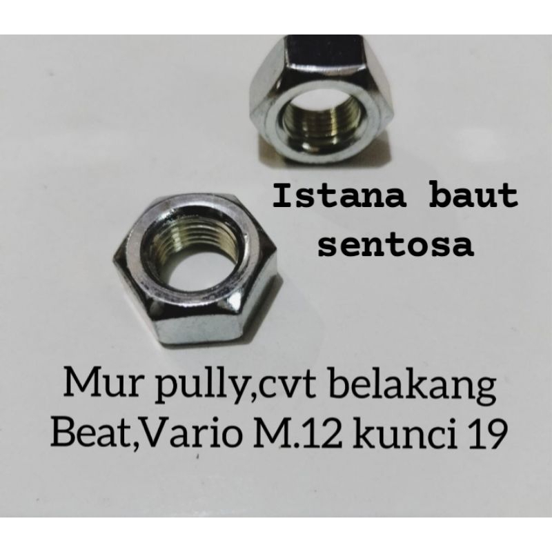 Jual Mur pully,cvt belakang beat,vario M.12 kunci19 | Shopee Indonesia