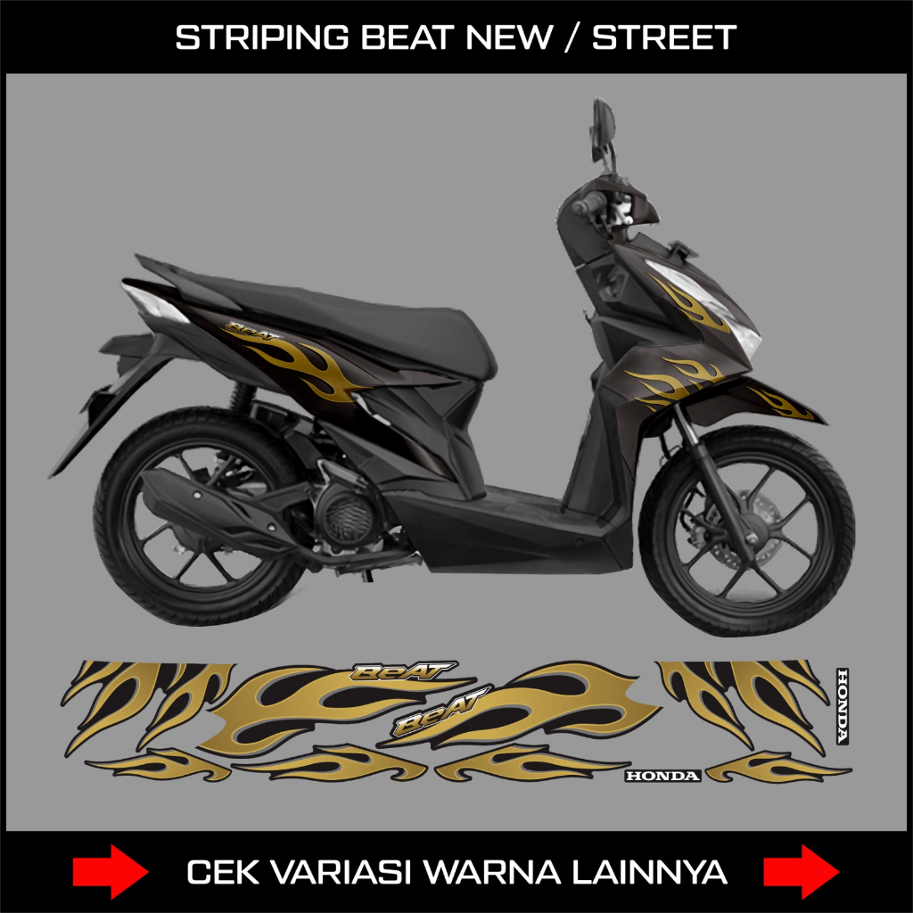 Jual Striping Stiker Api Beat Baru Sticker Variasi Motor Honda Beat Fi