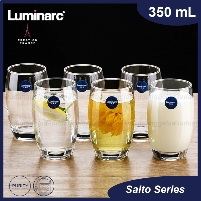 Jual 1 Set Isi 6 Pcs Gelas Luminarc Salto 350 Ml Gelas Minum Gelas Resto Gelas Kaca 2415