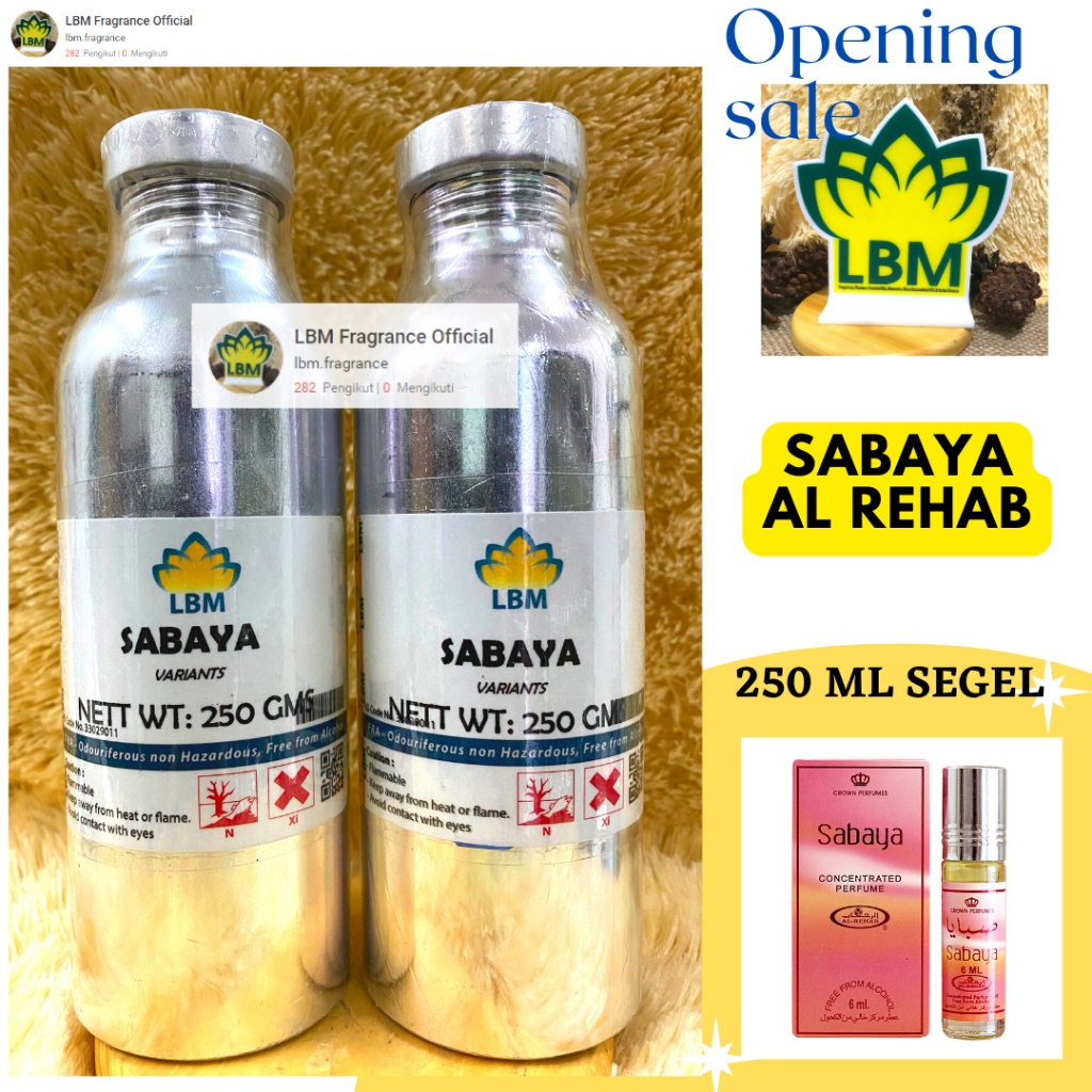 Jual Sabaya Inspired By Sabaya Al Rehab 250 Ml Segel Alumunium Lbm Fragrance Perfume Sabaya 3313