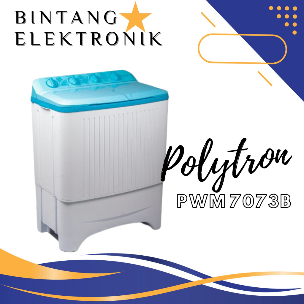 Jual Polytron Mesin Cuci 2 Tabung 7KG PWM-7073B | Shopee Indonesia