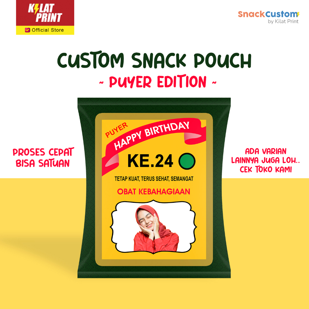 Jual Snack Custom Foto Teks Bungkus Pouch Jumbo Ala Puyer Edition Shopee Indonesia 2444