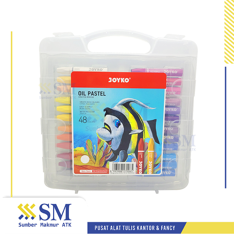 Jual CRAYON/KRAYON OIL PASTEL JOYKO 48 WARNA Shopee Indonesia