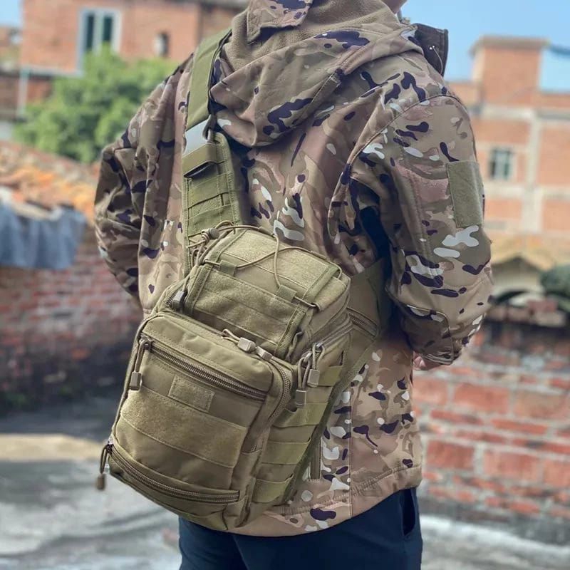 IMOK Tas Selempang Pria Army Sling Bag 6L - BL015 - Cream 