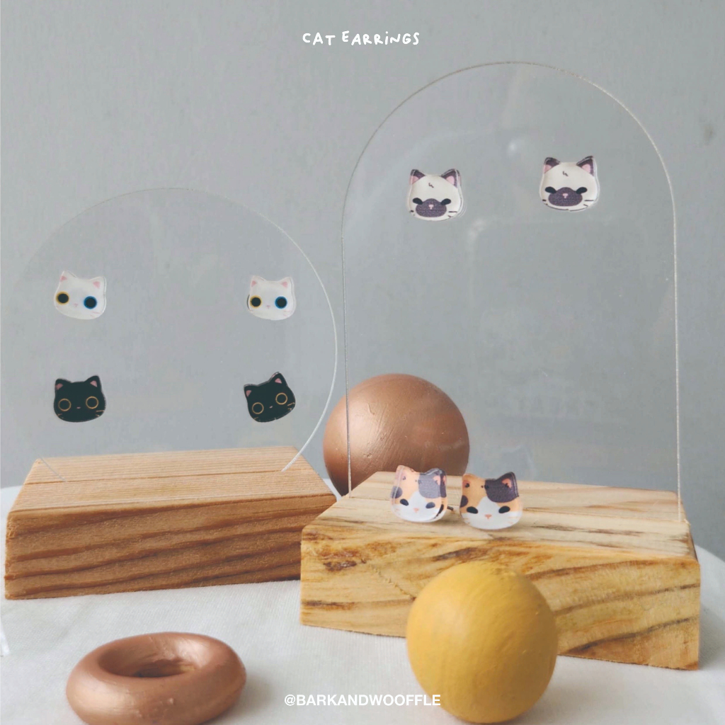 Jual Cat Collections - Acrylic Earrings | Shopee Indonesia
