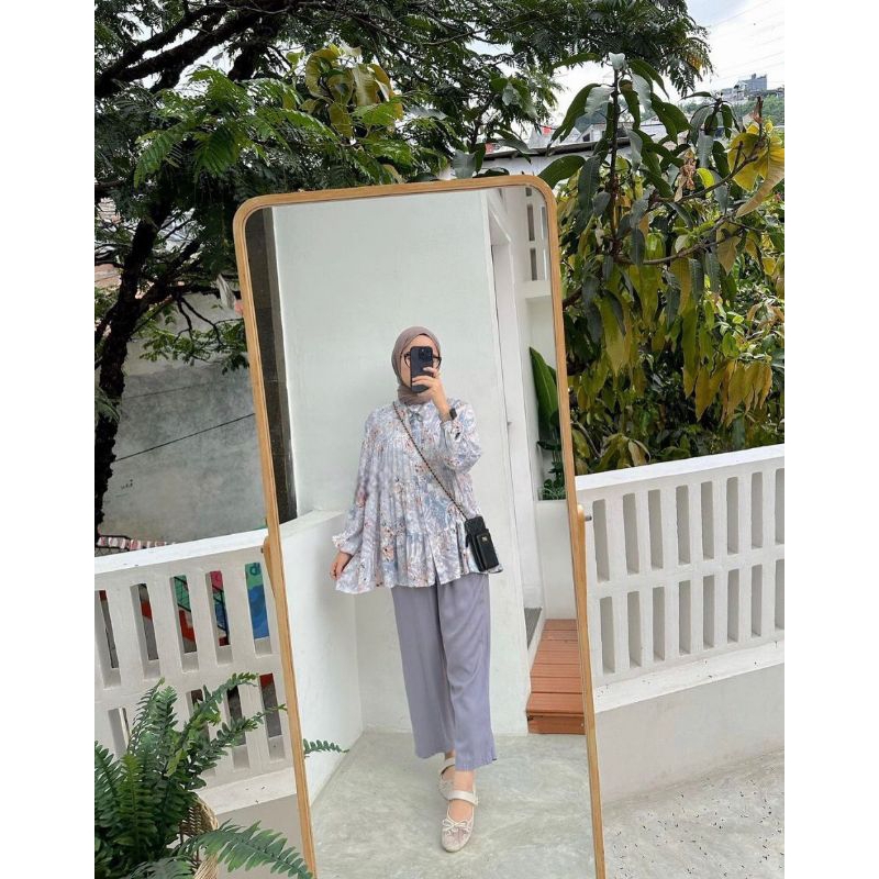 Jual One Set Tunik Rayon Terbaru One Set Tunik Almira Setelan