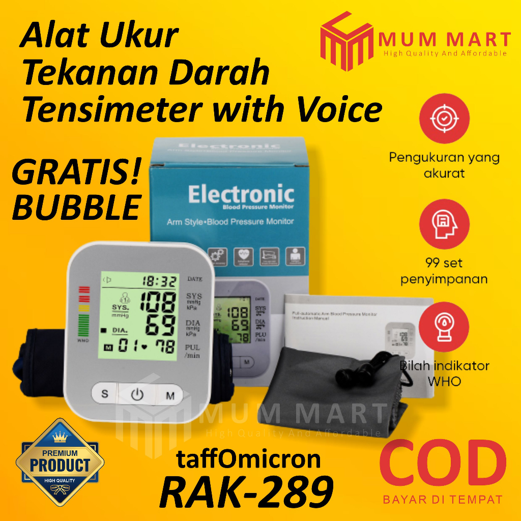 Jual TaffOmicron Tensimeter Digital Ukur Tekanan Darah Blood Pressure ...