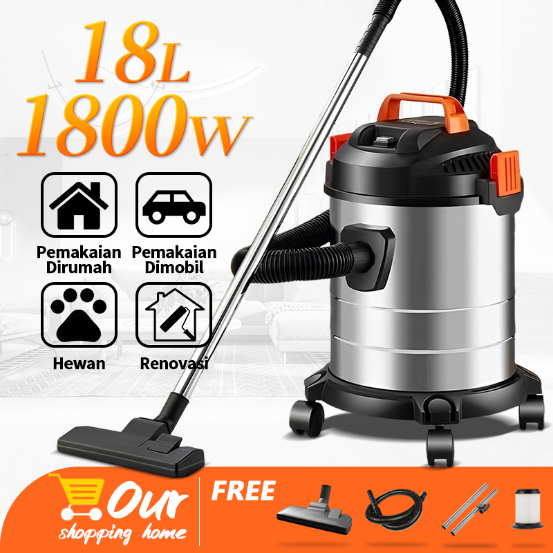 Jual Vacuum Cleaner Wet & Dry 18L / Filter Washable, Sedot Basah ...