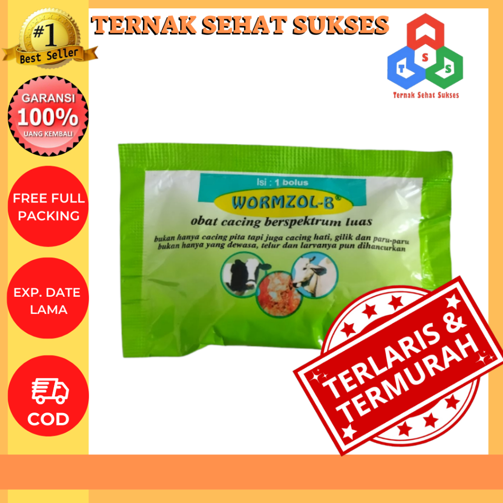 Jual WORMZOL B 1 BOLUS SACHET - Mengatasi Cacing Cacingan Sapi Kerbau ...