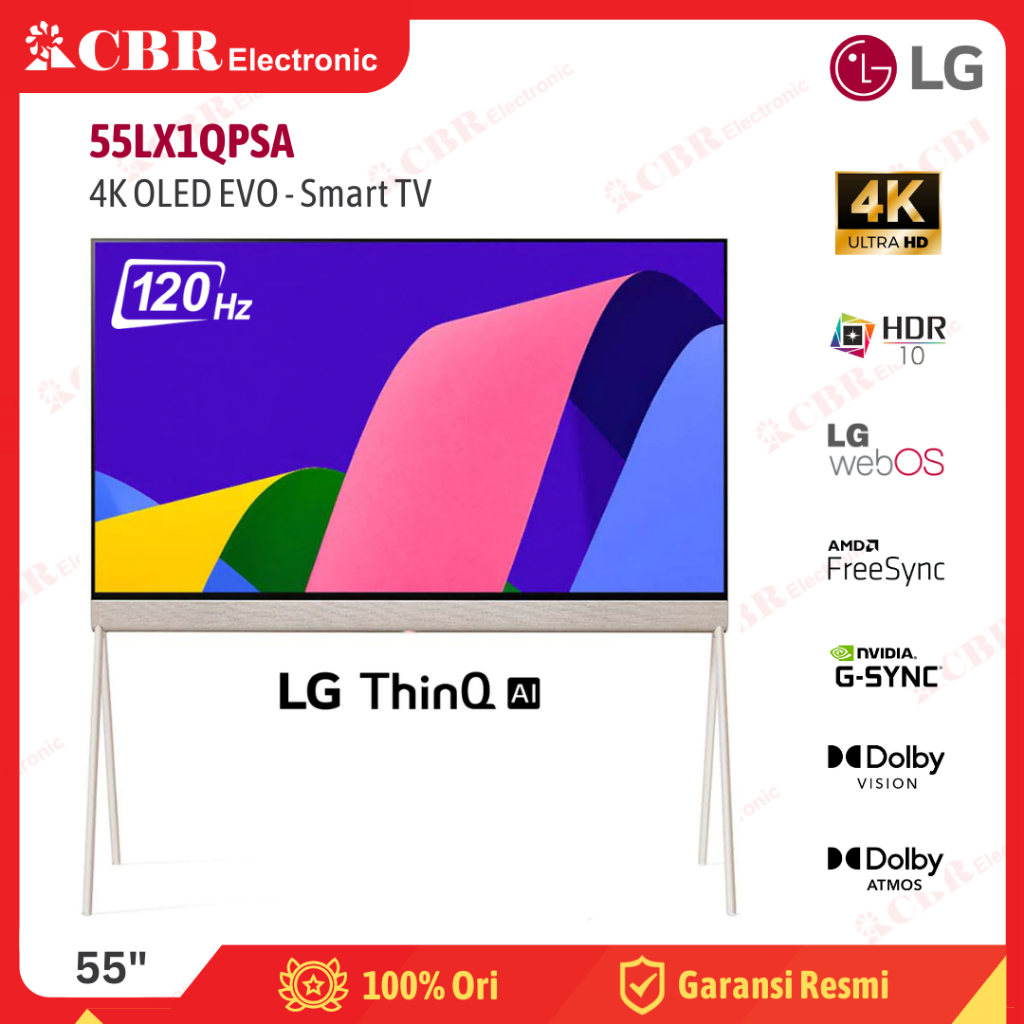 Jual TV LG 55 Inch LED 55LX1QPSA (OLED Evo4K Dolby VisionDolby Atmos
