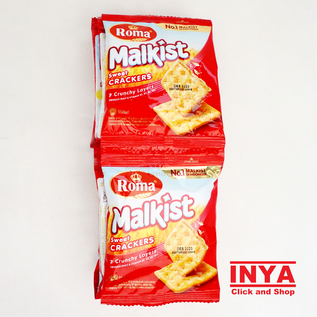 Jual Roma Malkist Sweet Crackers 10x14gr Renceng Biscuits Shopee