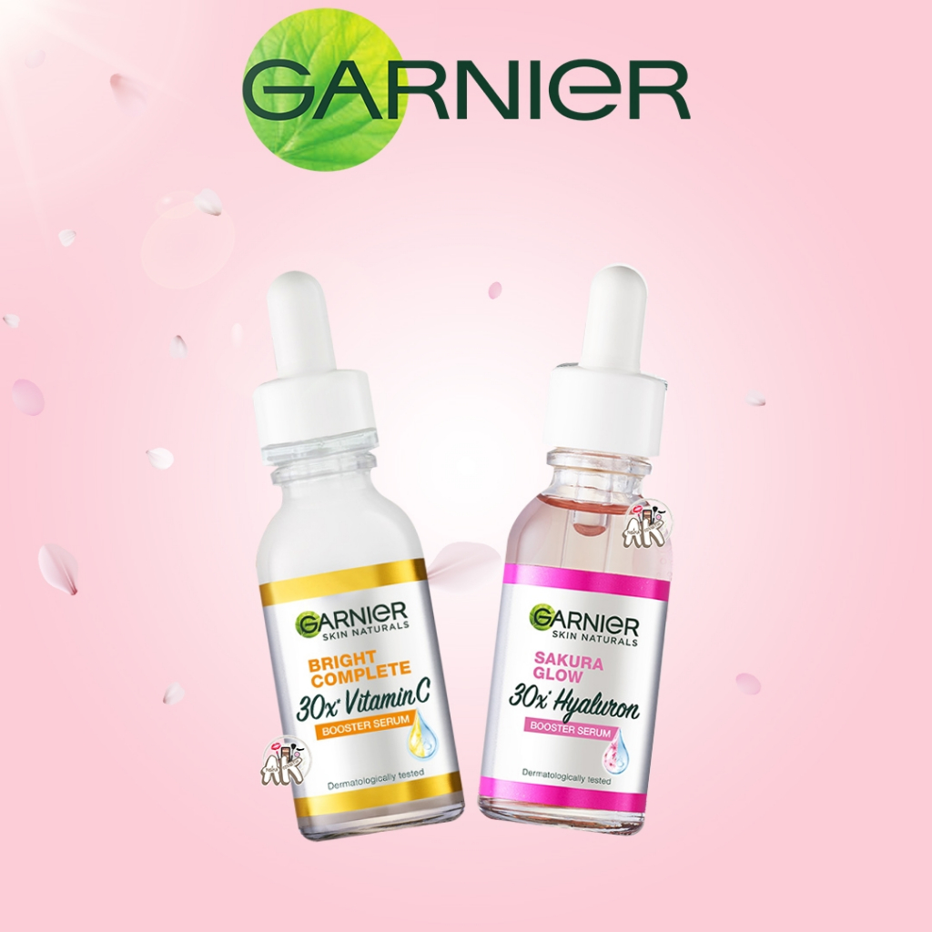 Jual GARNIER FACE SERUM 15ML SERIES ( SAKURA GLOW HYALURON / VIT C 30X